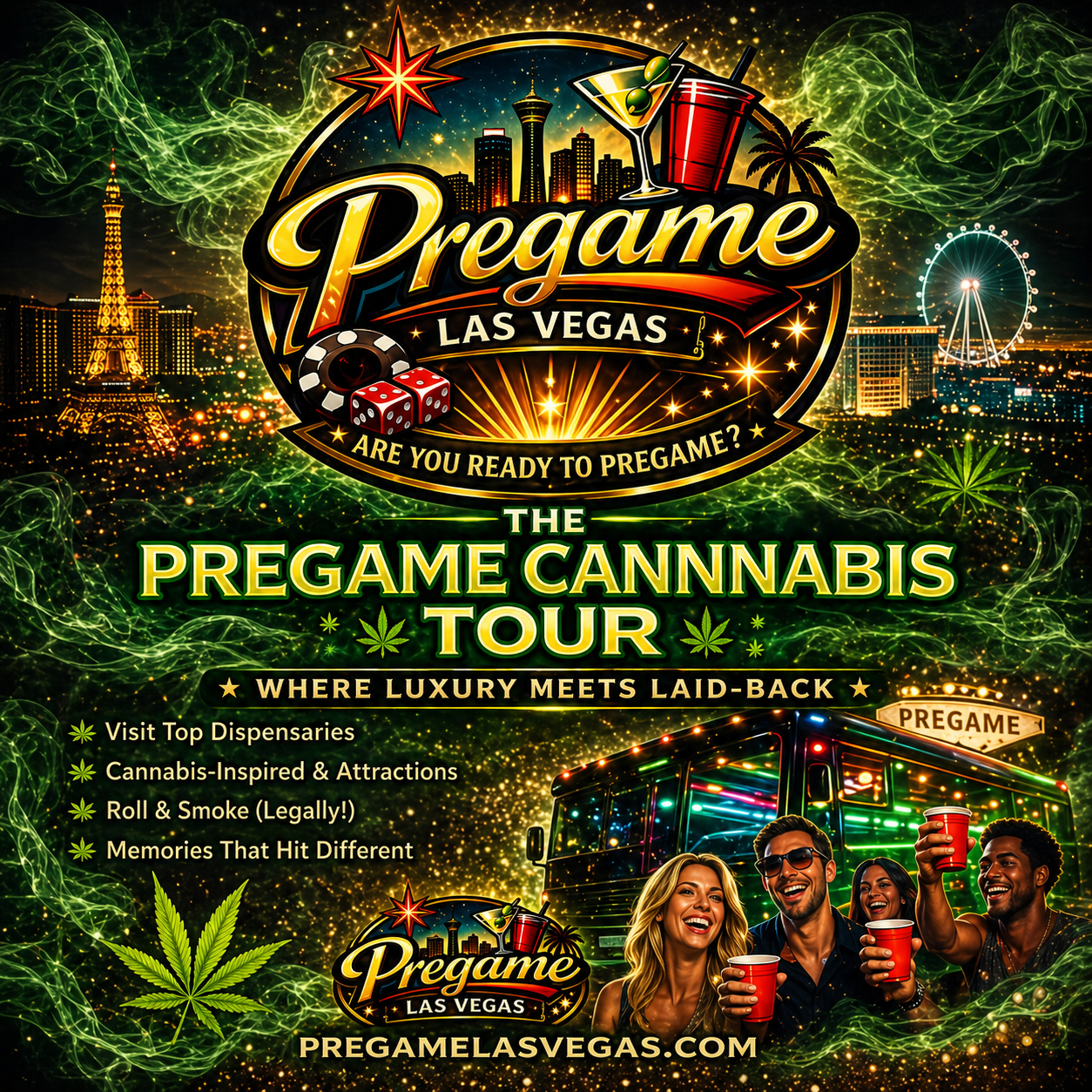 About Us 5 Pregame Las Vegas Cannabis Tour Experience.