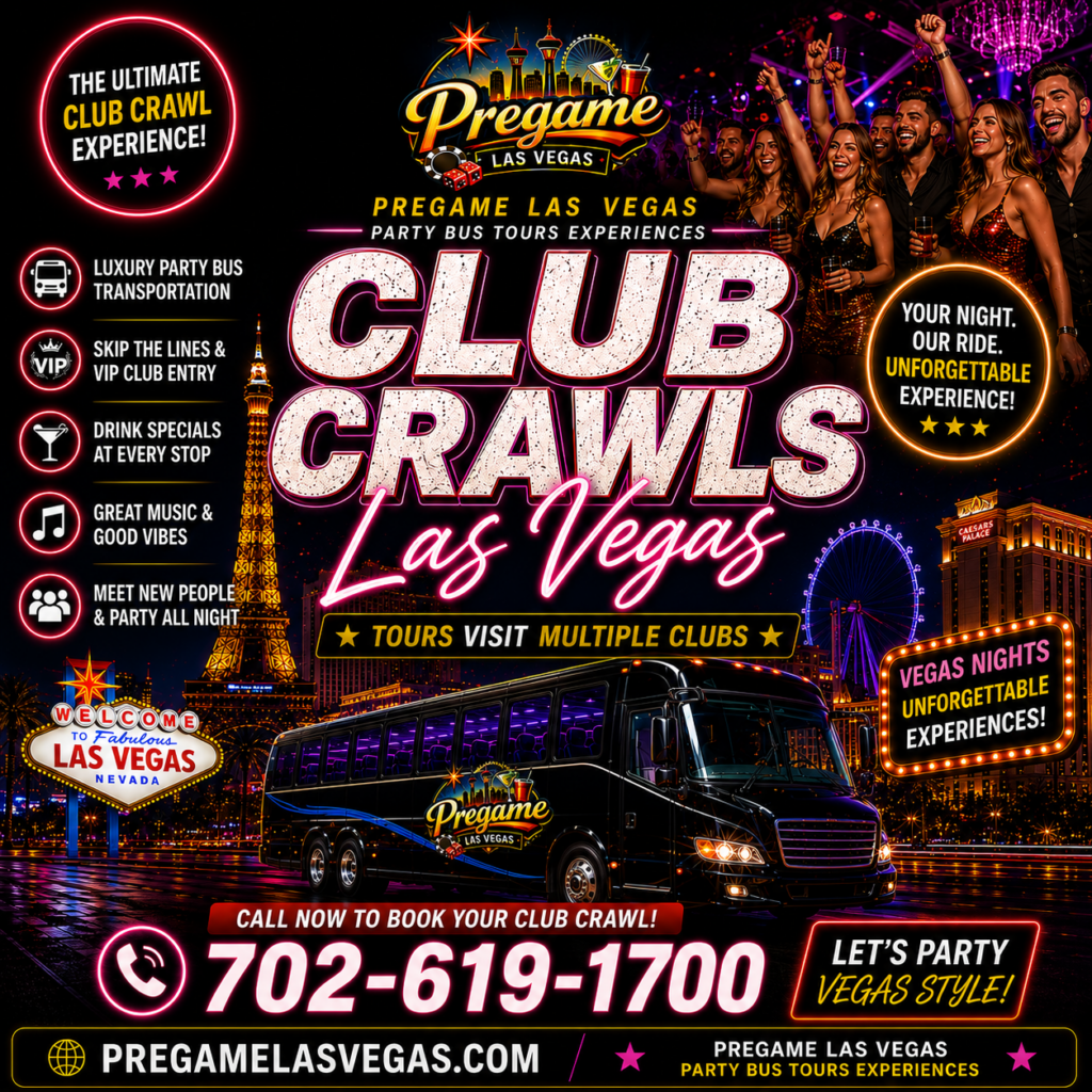 Exciting Bachelor Party Bus Rental Las Vegas 8 Club Crawls Las Vegas Pregame Las Vegas