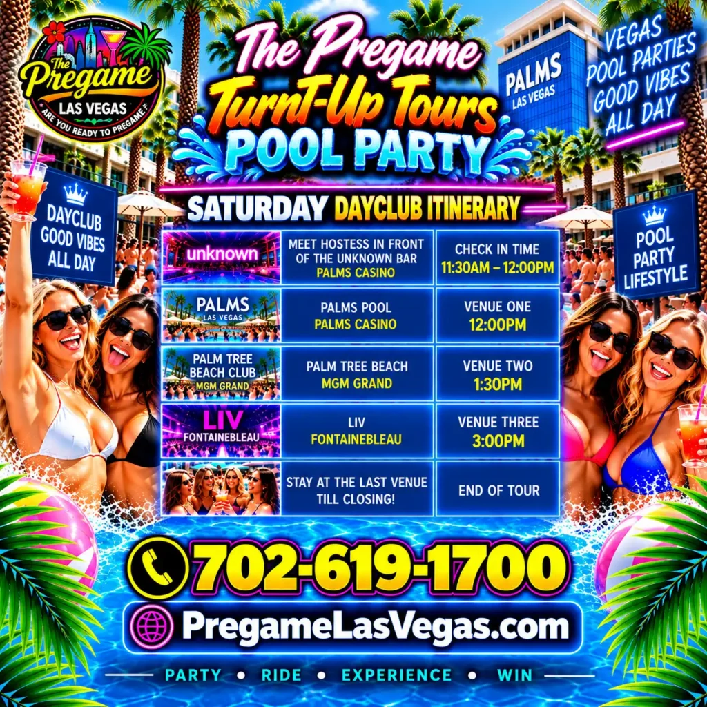 Saturday Day Club TurnT-Up Tours new 1-1 Ratio