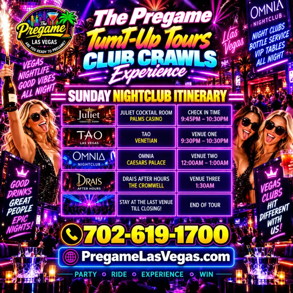 Sunday Nightclub TurnT-Up Tours new 1-1 Ratio