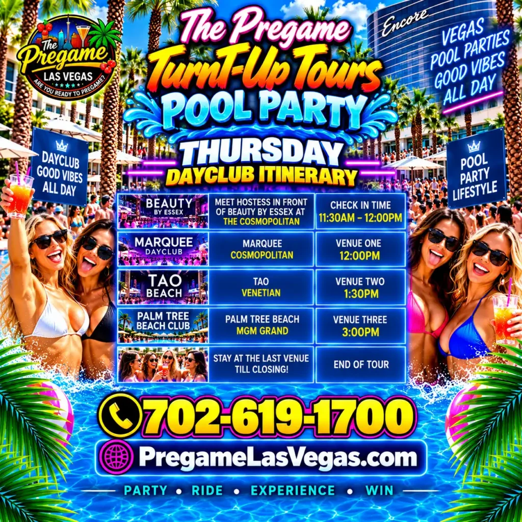 Thursday Pregame TurnT-Up Day Club Tours